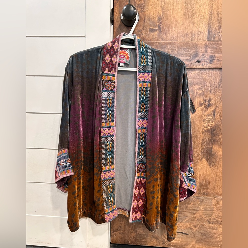 Johnny Was Velvet Kimono Small